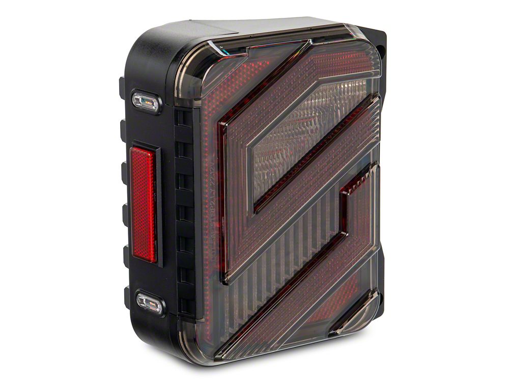 Raxiom Axial Series Trident LED Tail Lights; Black Housing; Clear Lens (07-18 Jeep Wrangler JK)