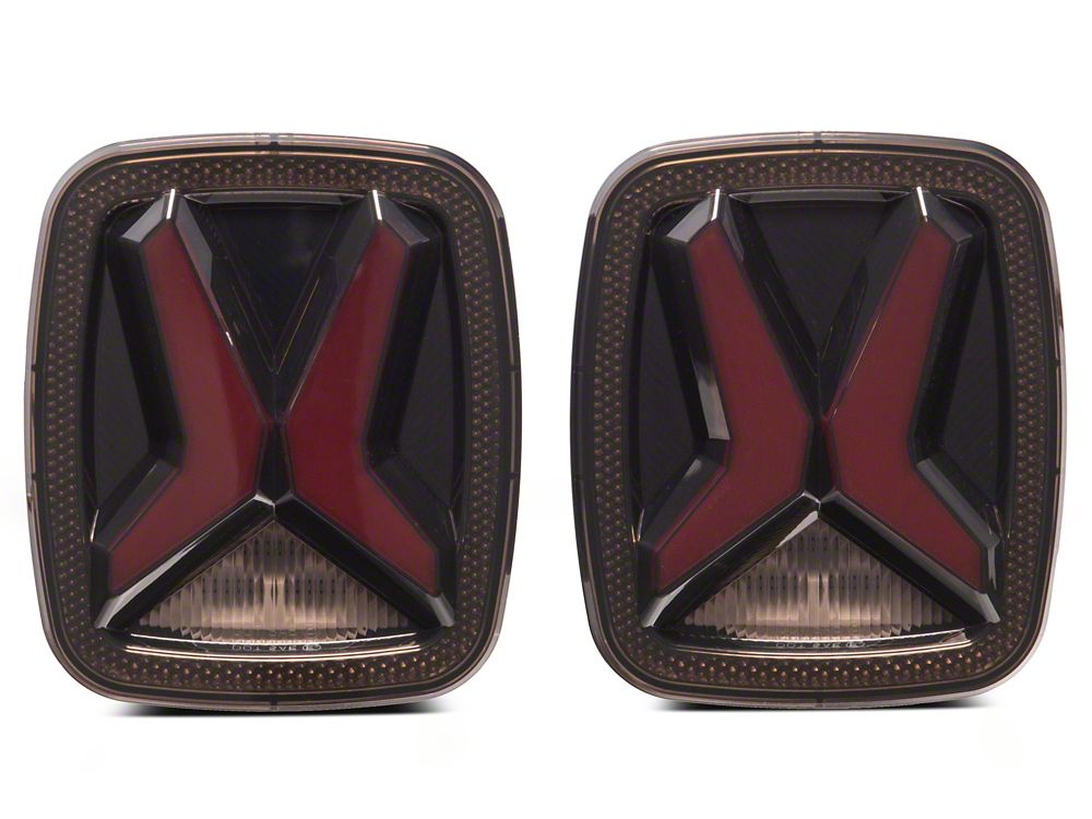 Raxiom Gladiator LED Tail Lights; Black Housing; Smoked Lens (76-06 Jeep CJ7, Wrangler YJ & TJ)