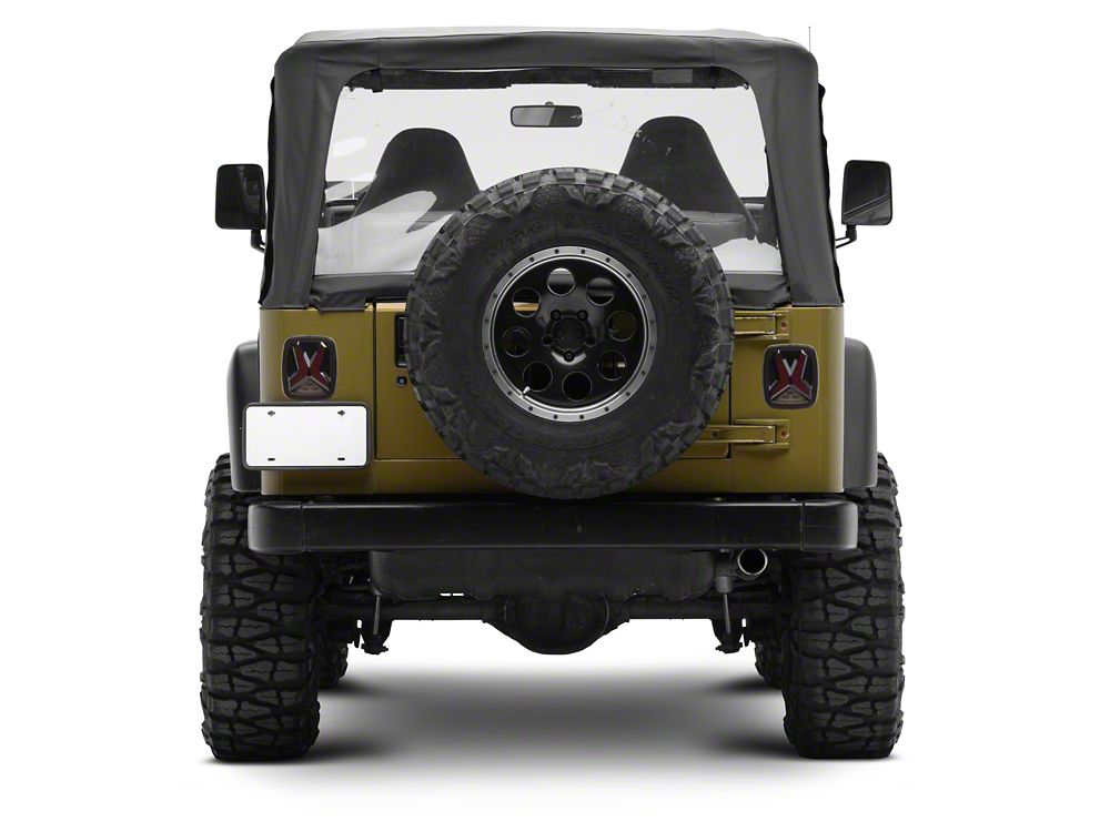 Raxiom Gladiator LED Tail Lights; Black Housing; Smoked Lens (76-06 Jeep CJ7, Wrangler YJ & TJ)