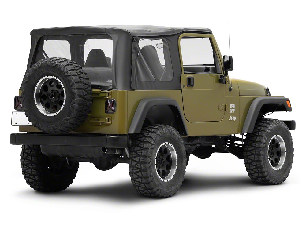 Raxiom Gladiator LED Tail Lights; Black Housing; Smoked Lens (76-06 Jeep CJ7, Wrangler YJ & TJ)