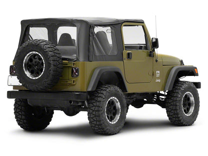 Raxiom Gladiator LED Tail Lights; Black Housing; Smoked Lens (76-06 Jeep CJ7, Wrangler YJ & TJ)