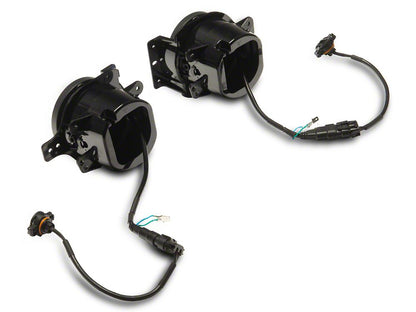 Raxiom Axial Series 9-Inch Angel Eye LED Headlights and LED Fog Lights; Black Housing; Clear Lens (18-25 Jeep Wrangler JL)