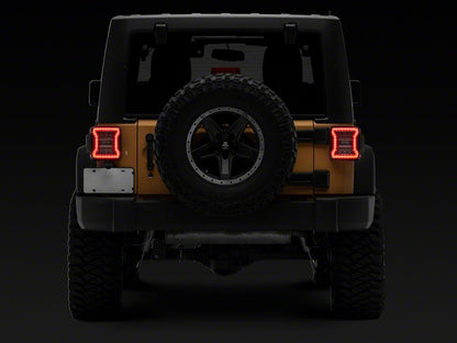 Raxiom LED Tail Lights; Clear Housing; Clear Lens (07-18 Jeep Wrangler JK)