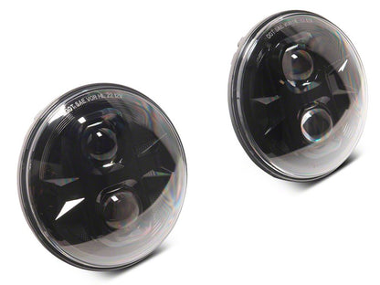 Raxiom Axial Series DB1 LED Headlights; Black Housing; Clear Lens (07-18 Jeep Wrangler JK)