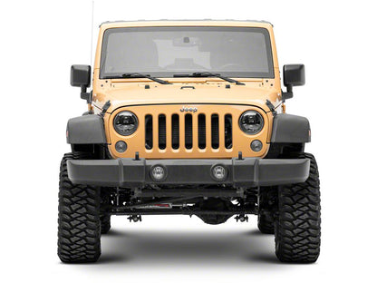 Raxiom Axial Series DB1 LED Headlights; Black Housing; Clear Lens (07-18 Jeep Wrangler JK)