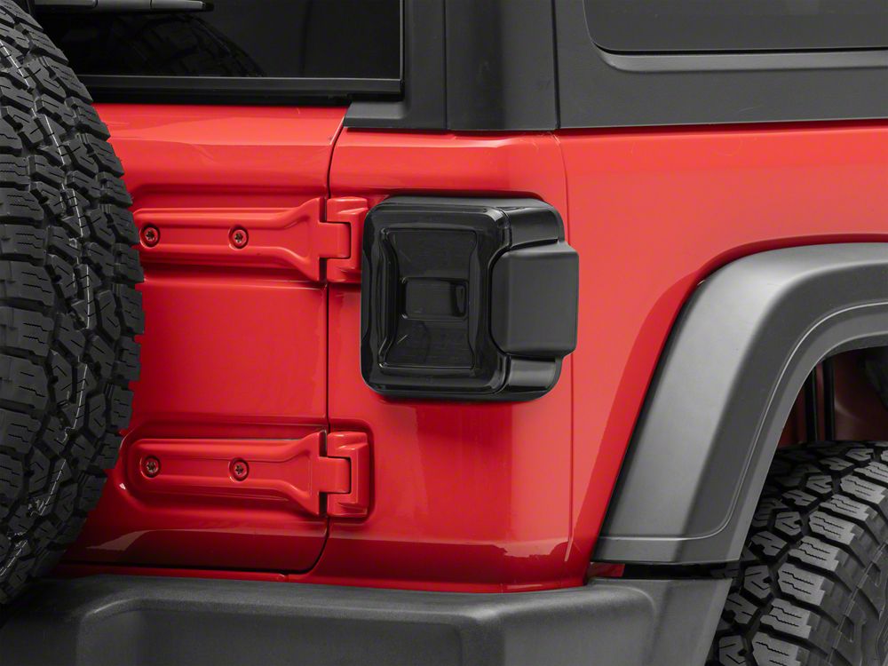 Raxiom LED Tail Lights; Red Housing; Smoked Lens (18-25 Jeep Wrangler JL w/ Factory Halogen Tail Lights & w/o Blind Spot Detection)