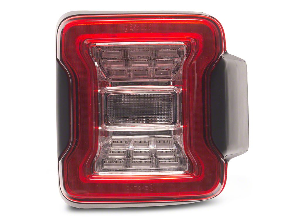 Raxiom LED Tail Lights; Clear Housing; Clear Lens (18-25 Jeep Wrangler JL w/ Factory Halogen Tail Lights & w/o Blind Spot Detection)