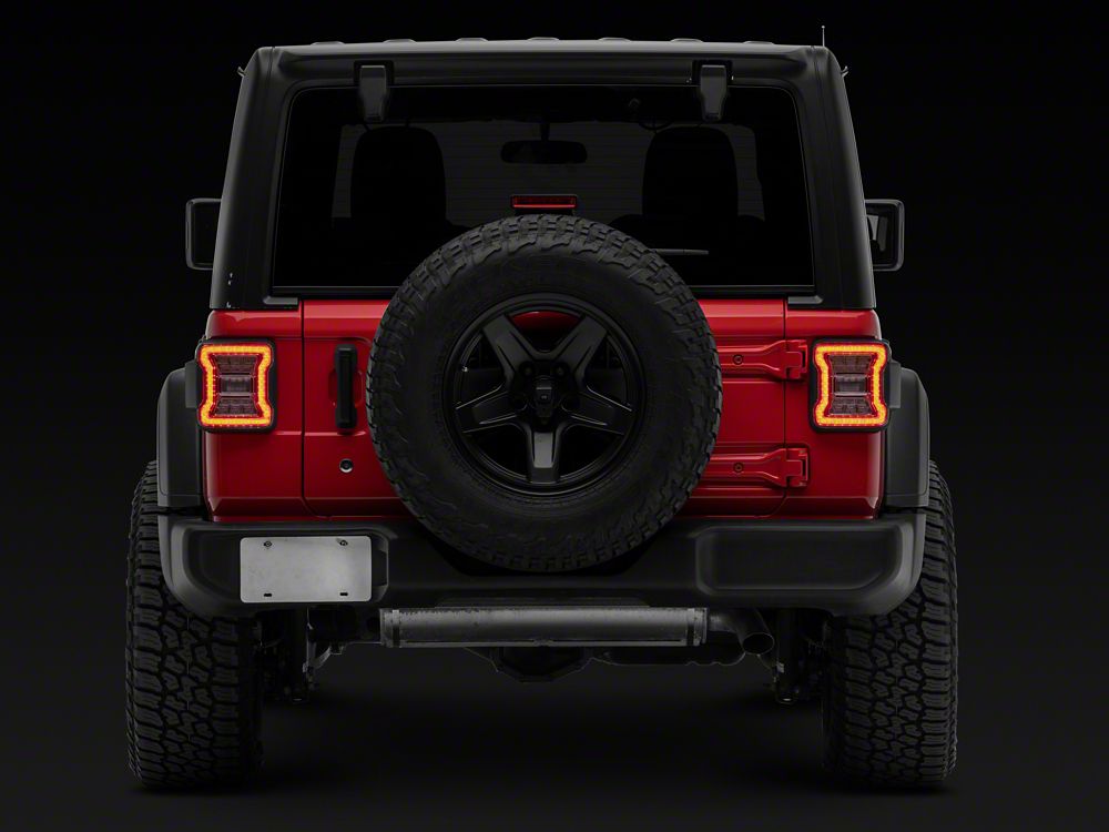 Raxiom LED Tail Lights; Clear Housing; Clear Lens (18-25 Jeep Wrangler JL w/ Factory Halogen Tail Lights & w/o Blind Spot Detection)
