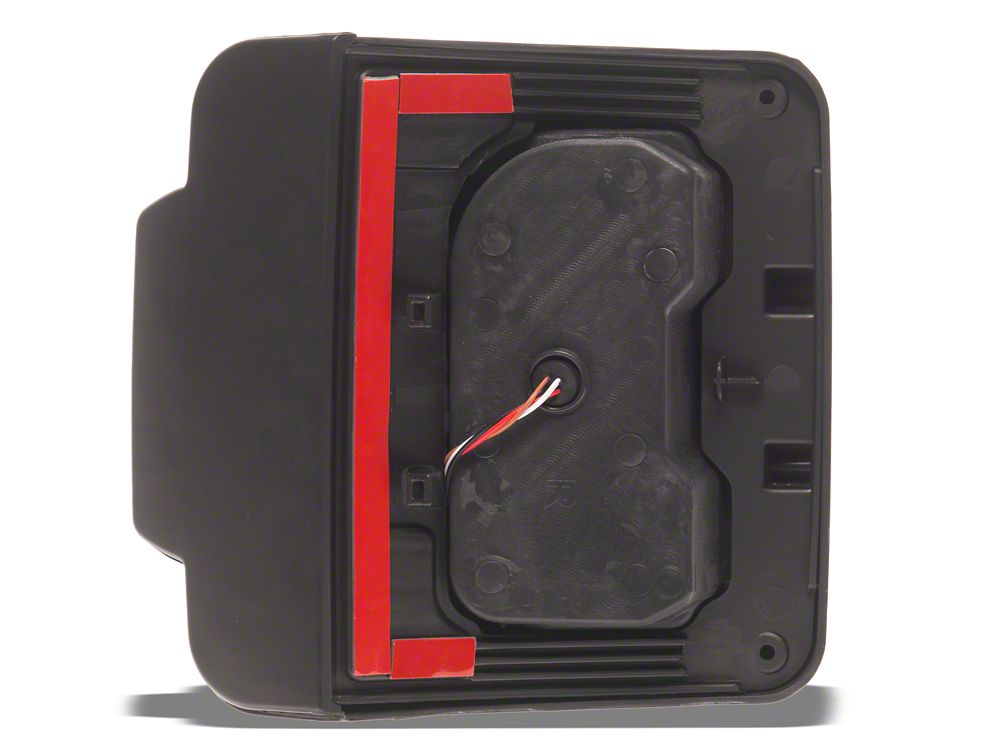 Raxiom Axial Series JL Style LED Tail Lights; Black Housing; Smoked Lens (07-18 Jeep Wrangler JK)