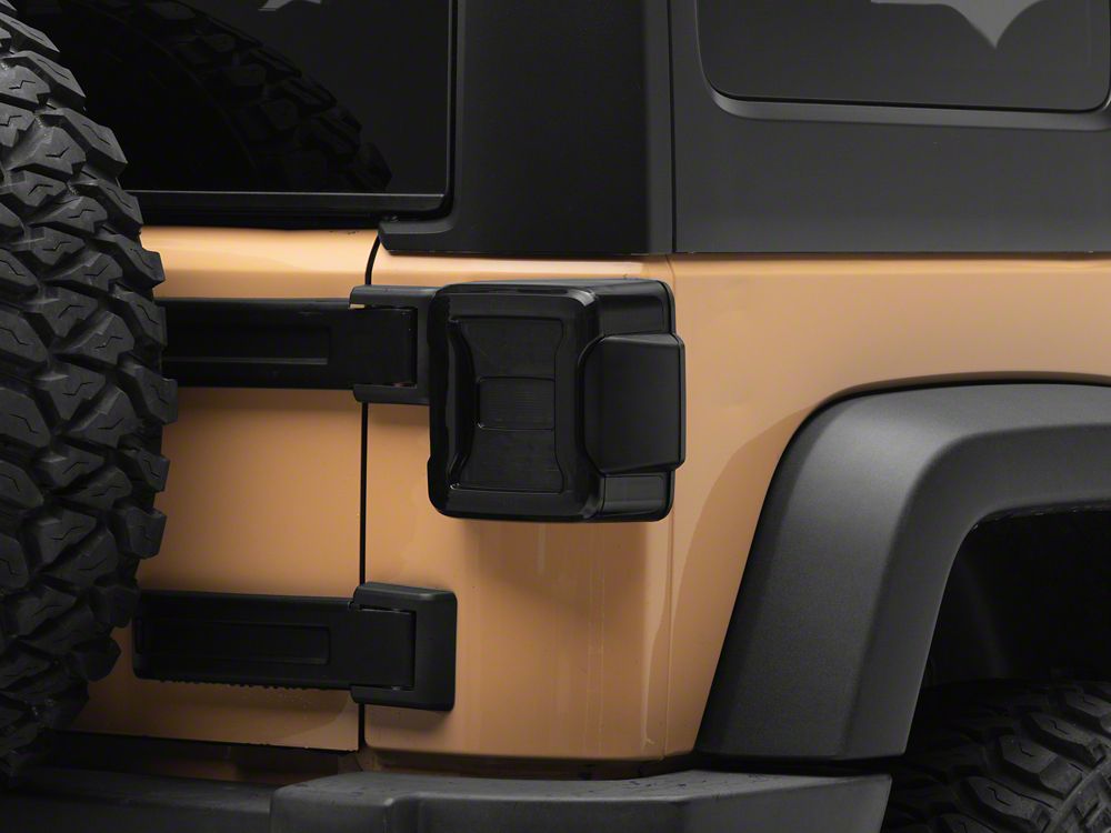 Raxiom Axial Series JL Style LED Tail Lights; Black Housing; Smoked Lens (07-18 Jeep Wrangler JK)