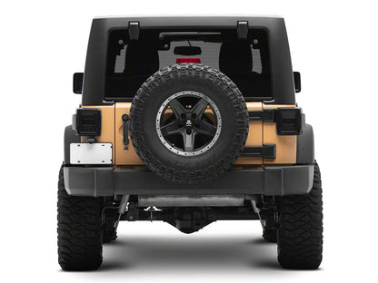 Raxiom Axial Series JL Style LED Tail Lights; Black Housing; Smoked Lens (07-18 Jeep Wrangler JK)
