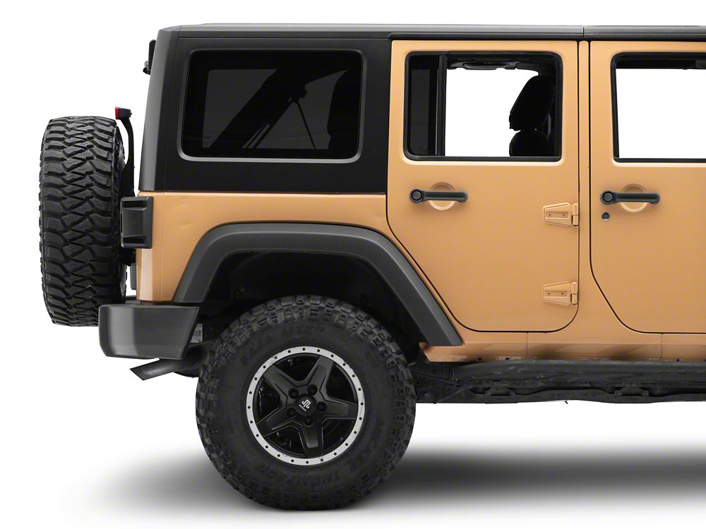 Raxiom Axial Series JL Style LED Tail Lights; Black Housing; Smoked Lens (07-18 Jeep Wrangler JK)