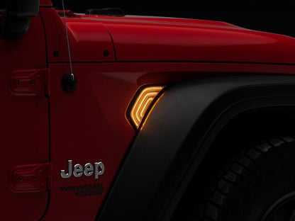 Raxiom Axial Series LED Fender Vent Sidemarker; Clear (18-25 Jeep Wrangler JL)