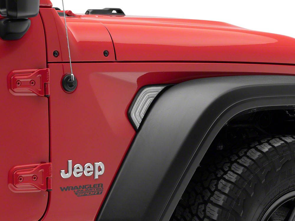 Raxiom Axial Series LED Fender Vent Sidemarker; Clear (18-25 Jeep Wrangler JL)