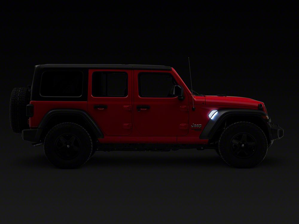 Raxiom Axial Series LED Fender Vent Sidemarker; Clear (18-25 Jeep Wrangler JL)