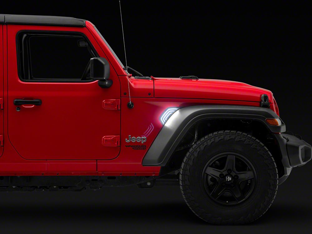 Raxiom Axial Series Sequential LED Fender Vent Sidemarker; Clear (18-25 Jeep Wrangler JL)