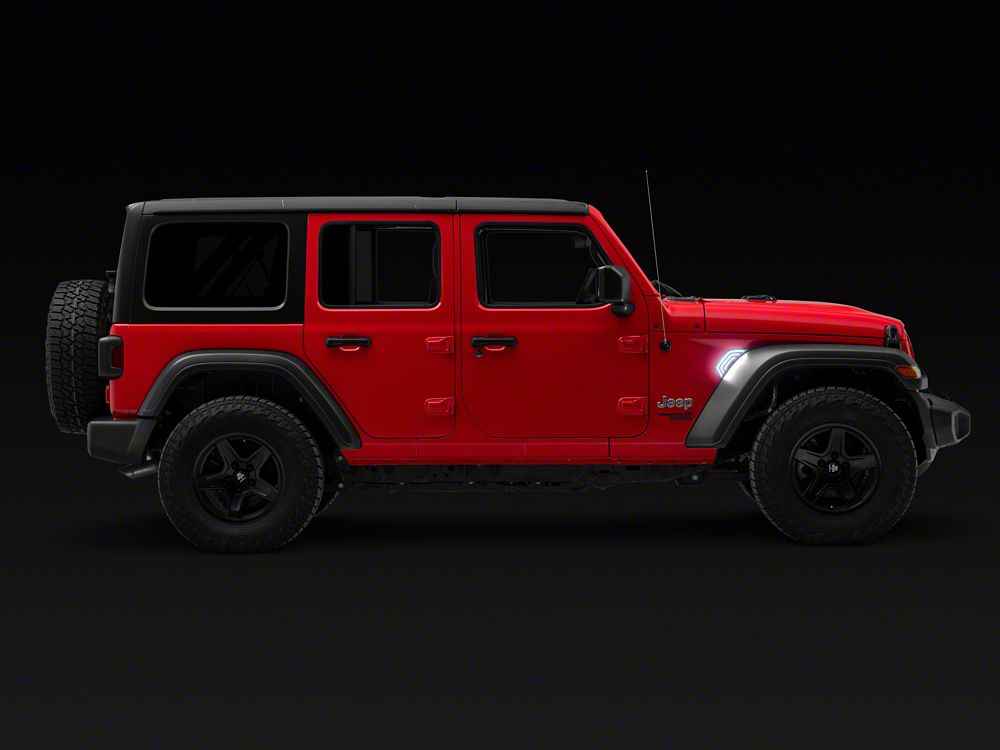 Raxiom Axial Series Sequential LED Fender Vent Sidemarker; Clear (18-25 Jeep Wrangler JL)