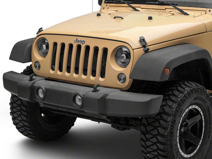 Raxiom Axial Series Quatro LED Headlights; Black Housing; Clear Lens (07-18 Jeep Wrangler JK)