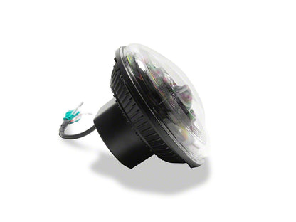 Raxiom 7-Inch V2 Dragon Eye LED Headlights; Black Housing; Clear Lens (07-18 Jeep Wrangler JK)