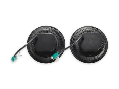 Raxiom 7-Inch V2 Dragon Eye LED Headlights; Black Housing; Clear Lens (07-18 Jeep Wrangler JK)