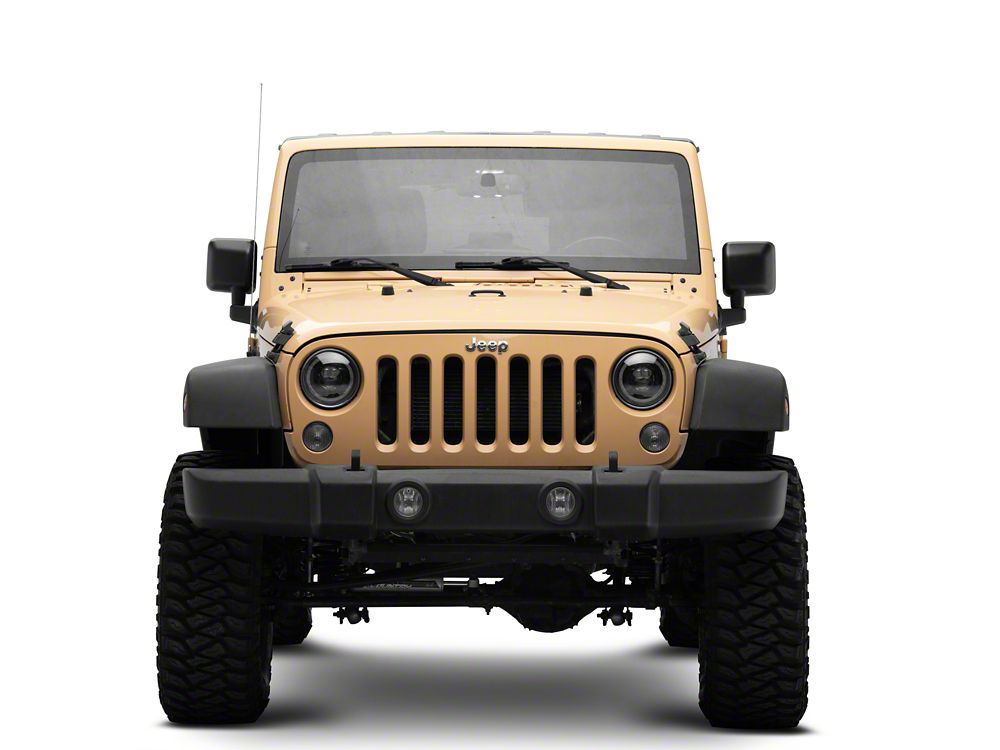 Raxiom 7-Inch V2 Dragon Eye LED Headlights; Black Housing; Clear Lens (07-18 Jeep Wrangler JK)