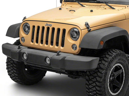 Raxiom 7-Inch V2 Dragon Eye LED Headlights; Black Housing; Clear Lens (07-18 Jeep Wrangler JK)