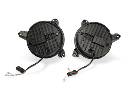 Raxiom 9-Inch Vader LED Headlights; Black Housing; Clear Lens (18-25 Jeep Wrangler JL)