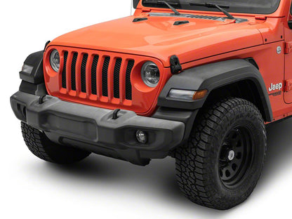 Raxiom 9-Inch LED Headlights with DRL and Turn Signals; Black Housing; Clear Lens (18-25 Jeep Wrangler JL)