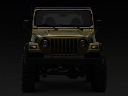 Raxiom Axial Series LED Sequential Cornering Lights; Smoked (97-06 Jeep Wrangler TJ)