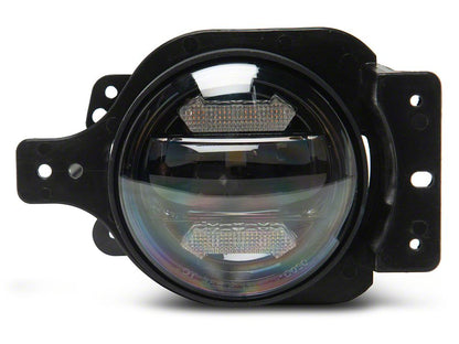Raxiom Axial Series LED Angel Eye Fog Lights; Yellow/White Switchback LED (18-25 Jeep Wrangler JL)