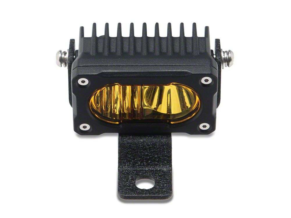 Raxiom Cowl Mounted LED Light Kit with Brackets; White LED; Yellow Lens (18-25 Jeep Wrangler JL, Excluding Rubicon 392)