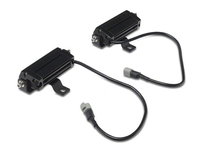 Raxiom Cowl Mounted LED Light Kit with Brackets; White LED; Clear Lens (18-25 Jeep Wrangler JL, Excluding Rubicon 392)