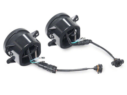 Raxiom V2 LED Switchback Fog Lights with Amber Turn Signal and Halo Rings (07-18 Jeep Wrangler JK)