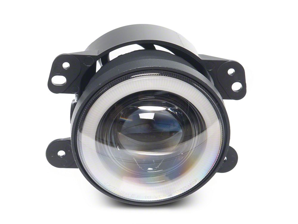 Raxiom V2 LED Switchback Fog Lights with Amber Turn Signal and Halo Rings (07-18 Jeep Wrangler JK)