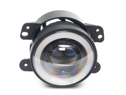 Raxiom V2 LED Switchback Fog Lights with Amber Turn Signal and Halo Rings (07-18 Jeep Wrangler JK)