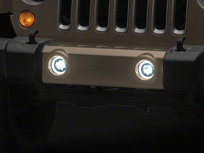 Raxiom V2 LED Switchback Fog Lights with Amber Turn Signal and Halo Rings (07-18 Jeep Wrangler JK)