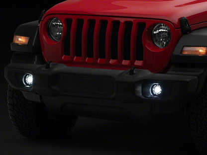 Raxiom V2 LED Switchback Fog Lights with Amber Turn Signal and Halo Ring (20-25 Jeep Gladiator JT)