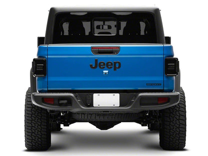 Raxiom LED Tail Lights; Black Housing; Smoked Lens (20-25 Jeep Gladiator JT w/ Factory Halogen Tail Lights & w/o Blind Spot Detection))