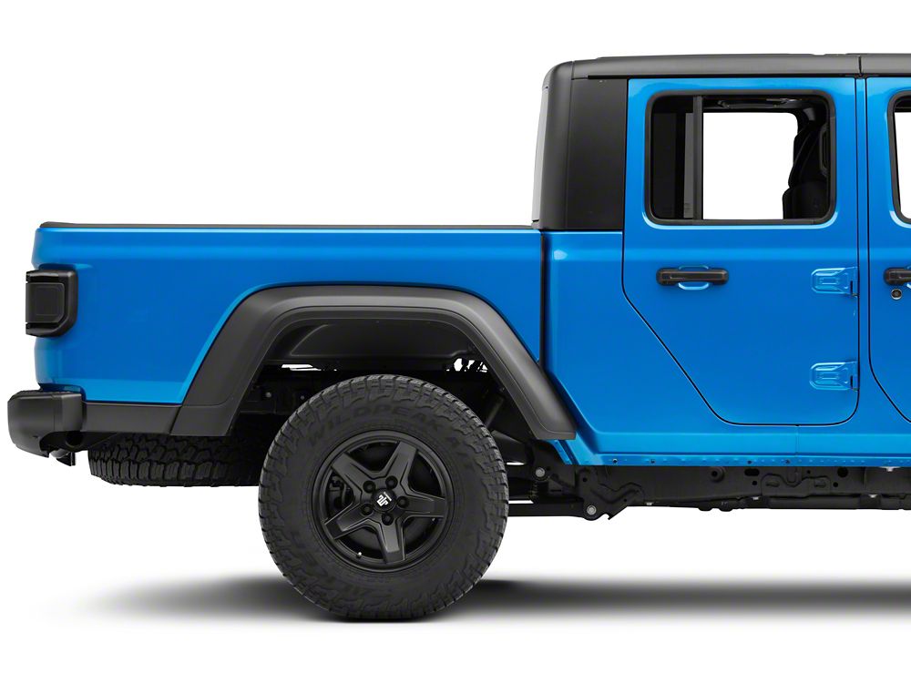 Raxiom Axial Series LED Tail Lights; Black Housing; Smoked Lens (20-25 Jeep Gladiator JT w/ Factory Halogen Tail Lights & w/o Blind Spot Detection))