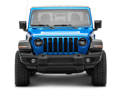Raxiom Axial Series 9-Inch LED Headlights; Black Housing; Clear Lens (20-25 Jeep Gladiator JT w/ Factory Halogen Headlights)