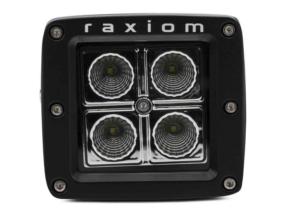 Raxiom 3-Inch Square 4-LED Off Road Light; Flood Beam (Universal; Some Adaptation May Be Required)
