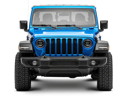 Raxiom Axial Series 9-Inch LED Angel Eye Headlights; Black Housing; Clear Lens (20-25 Jeep Gladiator JT)
