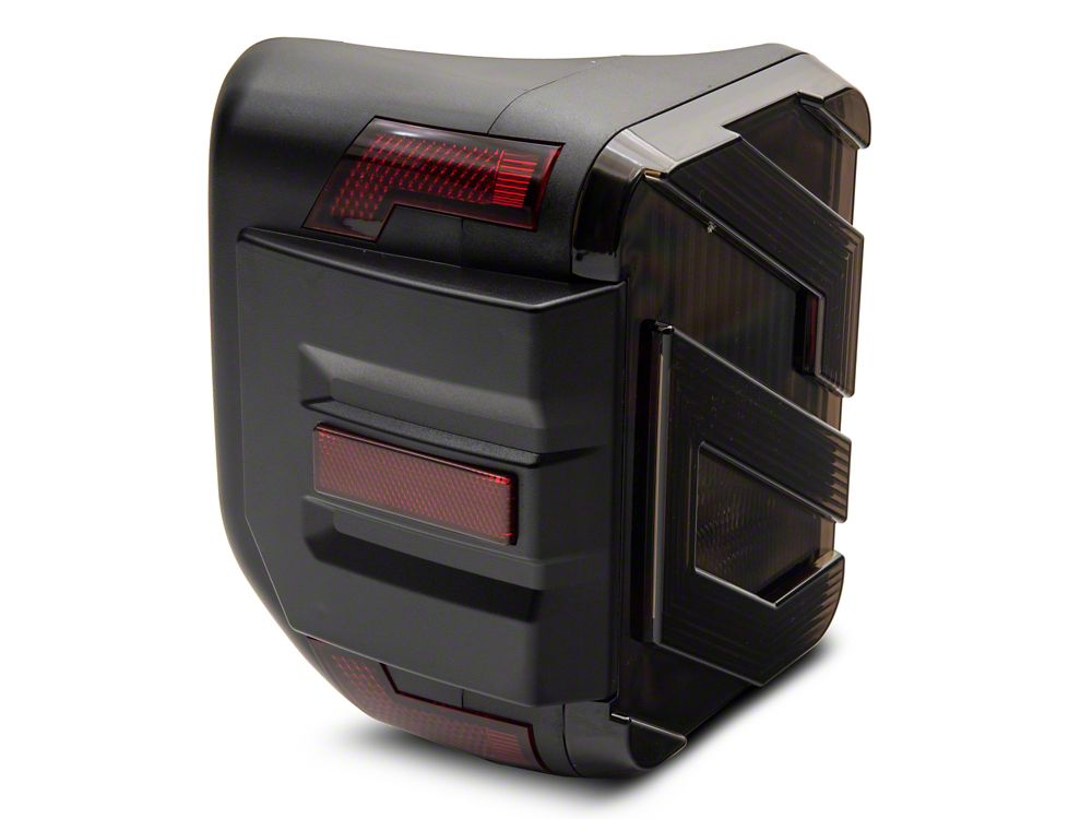 Raxiom Axial Series LED Tail Lights; Black Housing; Smoked Lens (20-25 Jeep Gladiator JT w/ Factory Halogen Tail Lights & w/o Blind Spot Detection))