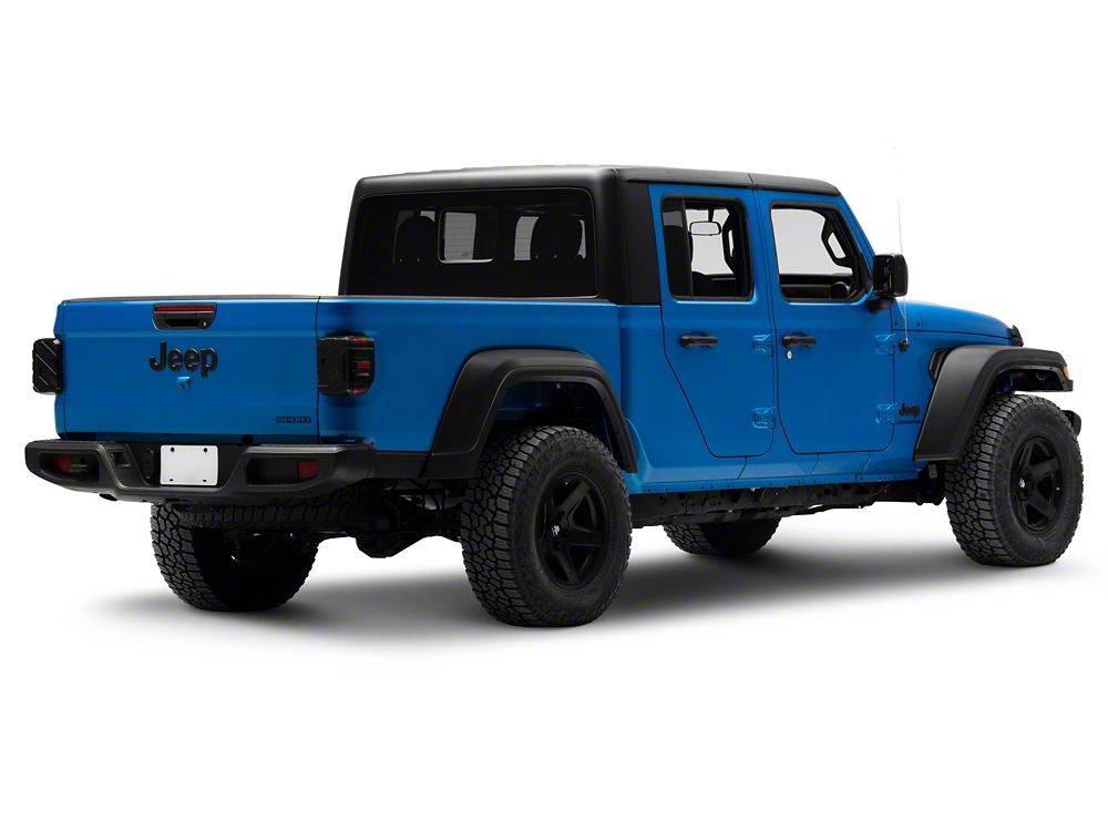 Raxiom Axial Series LED Tail Lights; Black Housing; Smoked Lens (20-25 Jeep Gladiator JT w/ Factory Halogen Tail Lights & w/o Blind Spot Detection))