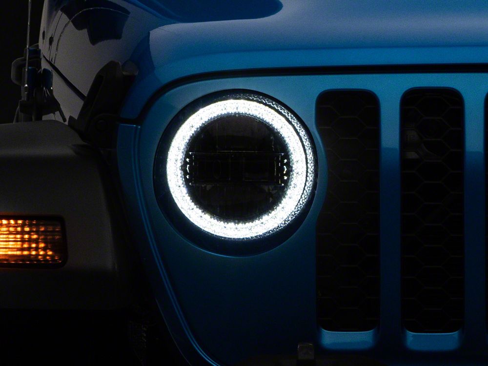 Raxiom Axial Series LED Headlights; Black Housing; Clear Lens (20-25 Jeep Gladiator JT)