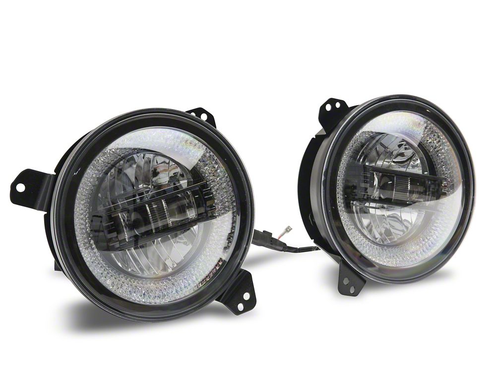 Raxiom Axial Series LED Headlights; Black Housing; Clear Lens (20-25 Jeep Gladiator JT)