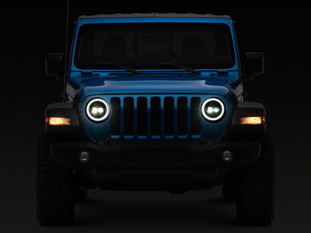 Raxiom Axial Series LED Headlights; Black Housing; Clear Lens (20-25 Jeep Gladiator JT)