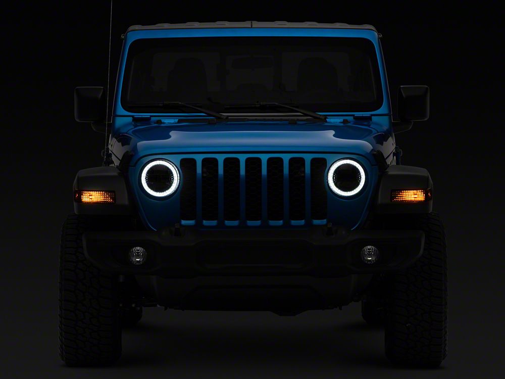 Raxiom Axial Series LED Headlights; Black Housing; Clear Lens (20-25 Jeep Gladiator JT)