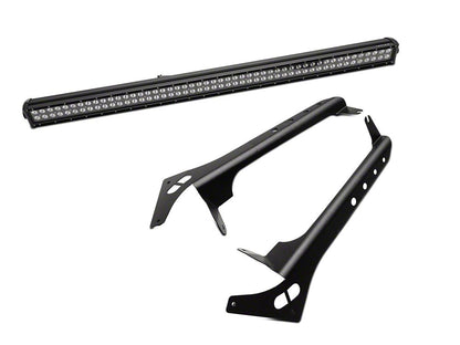 Raxiom 52-Inch Dual Row LED Light Bar with Windshield Mounting Brackets (20-25 Jeep Gladiator JT, Excluding Mojave)