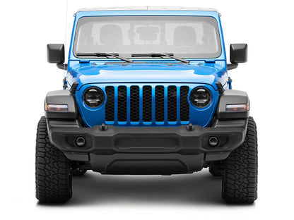 Raxiom Axial Series 9-Inch Angel Eye LED Headlights and LED Fog Lights; Black Housing; Clear Lens (20-25 Jeep Gladiator JT)